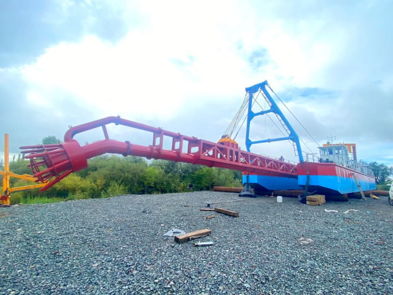 Draga aspirante a getto elettrica/diesel per dragaggio fluviale