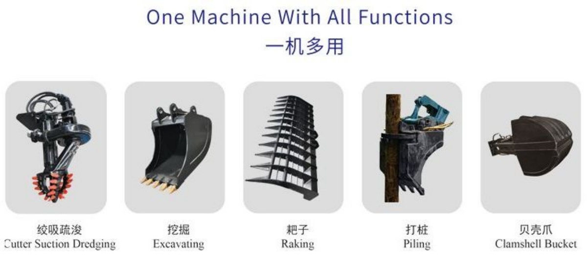 Amphibious Mutli-Functional Dredger (900 M3/h) with Suction Pump/Bucket Amphibious Mutli-Functional Dredger (900 M3/h) with Suction Pump/Bucket