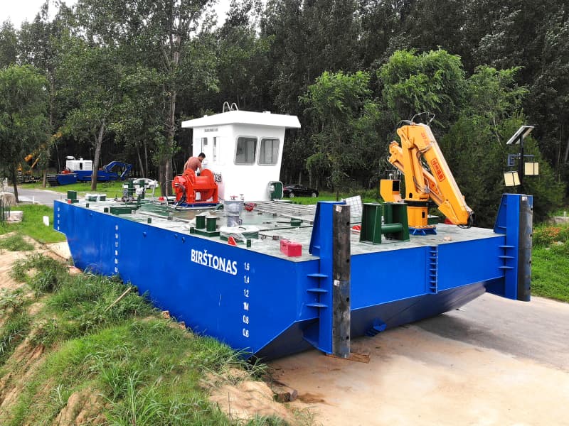 Barca da lavoro multifunzione, servizio di trasporto, chiatta, rimorchiatore