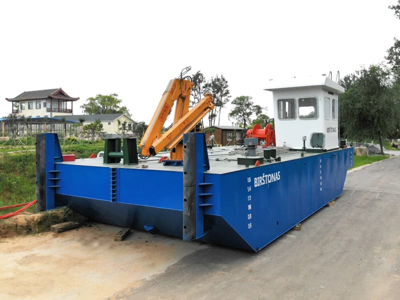 Barca da lavoro multifunzione, servizio di trasporto, chiatta, rimorchiatore